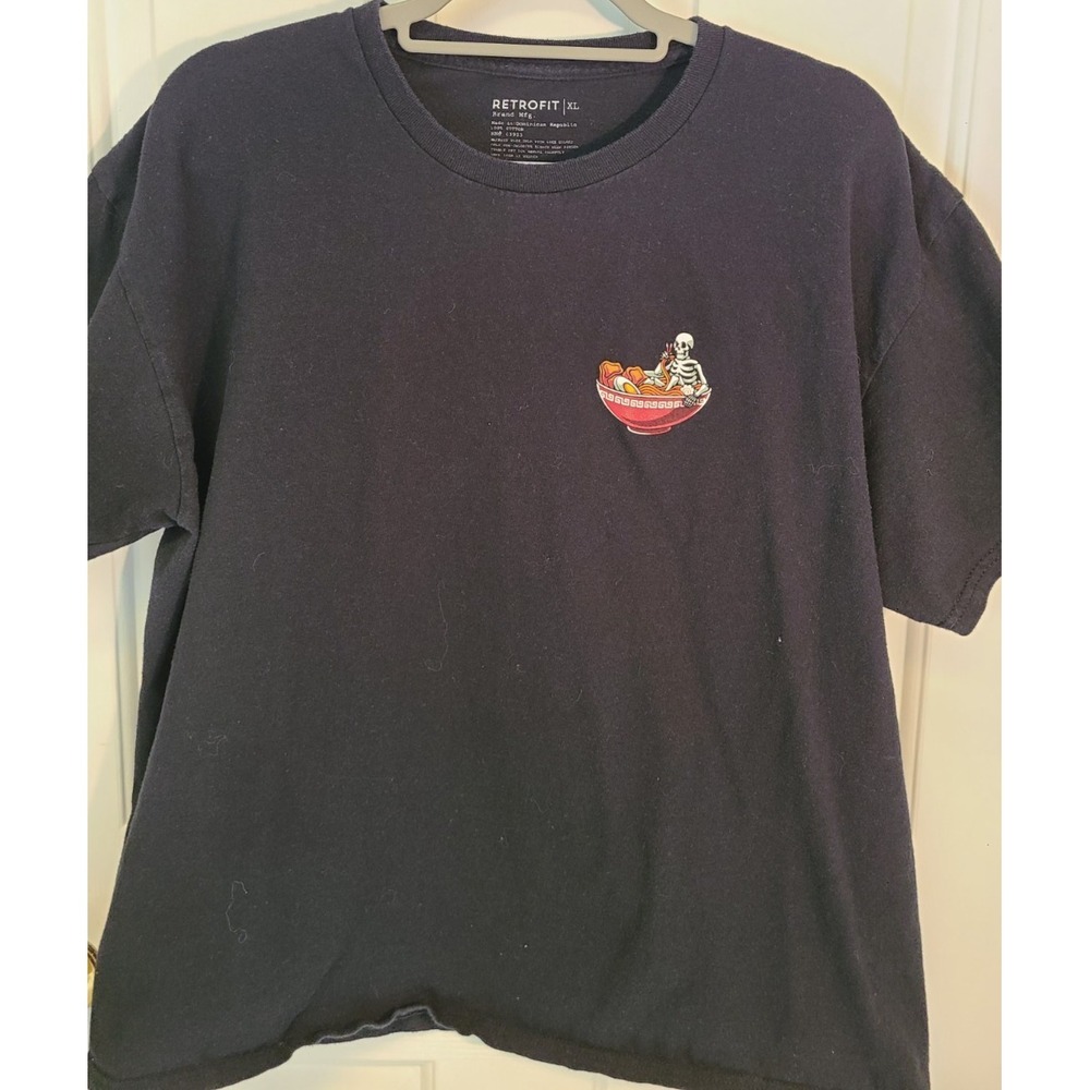 Retrofit Ramen Bowl FRESH Foodie‎ Lover Men's XL T Shirt Fresh to Death - Picture 2 of 6